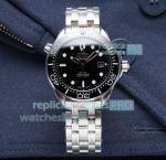 Omega Seamaster Diver 300m Co-Axial MASTER CHRONOMETER Replica Watch SS Black Dial